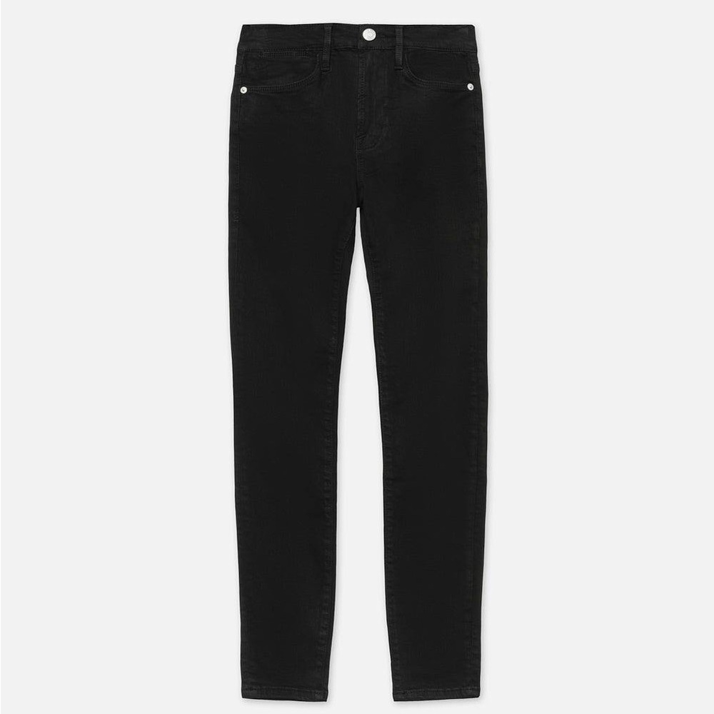 FRAME Le High Skinny Jeans in Film Noir
